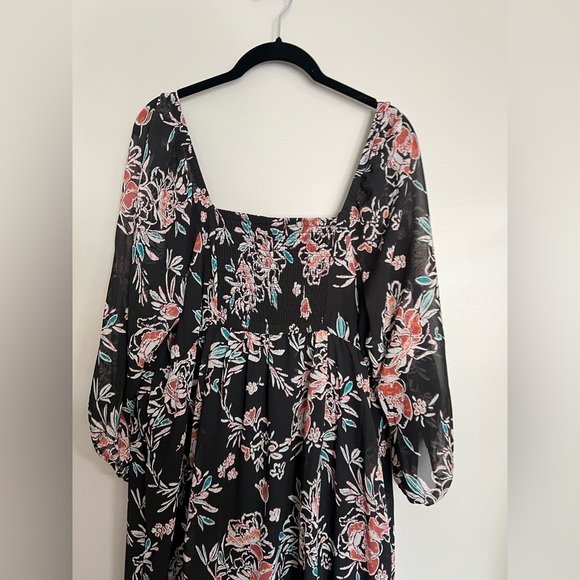 Torrid Black Floral Long Sleeve Dress - Picture 7 of 12